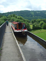 Crossing the River Dee on the Pontcysylltye Aqueduct